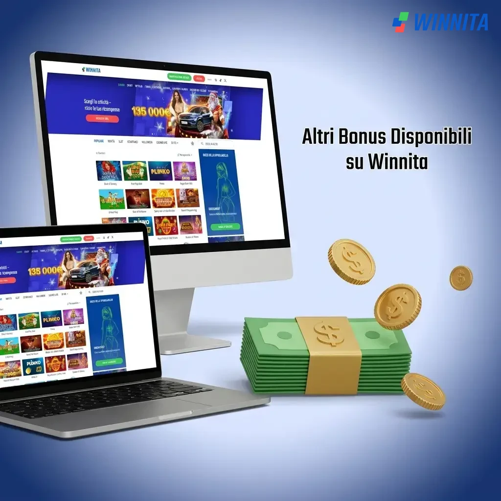 Promozioni Winnita: bonus ricarica, cashback, VIP, tornei slot, referral e offerte stagionali per giocatori fedeli