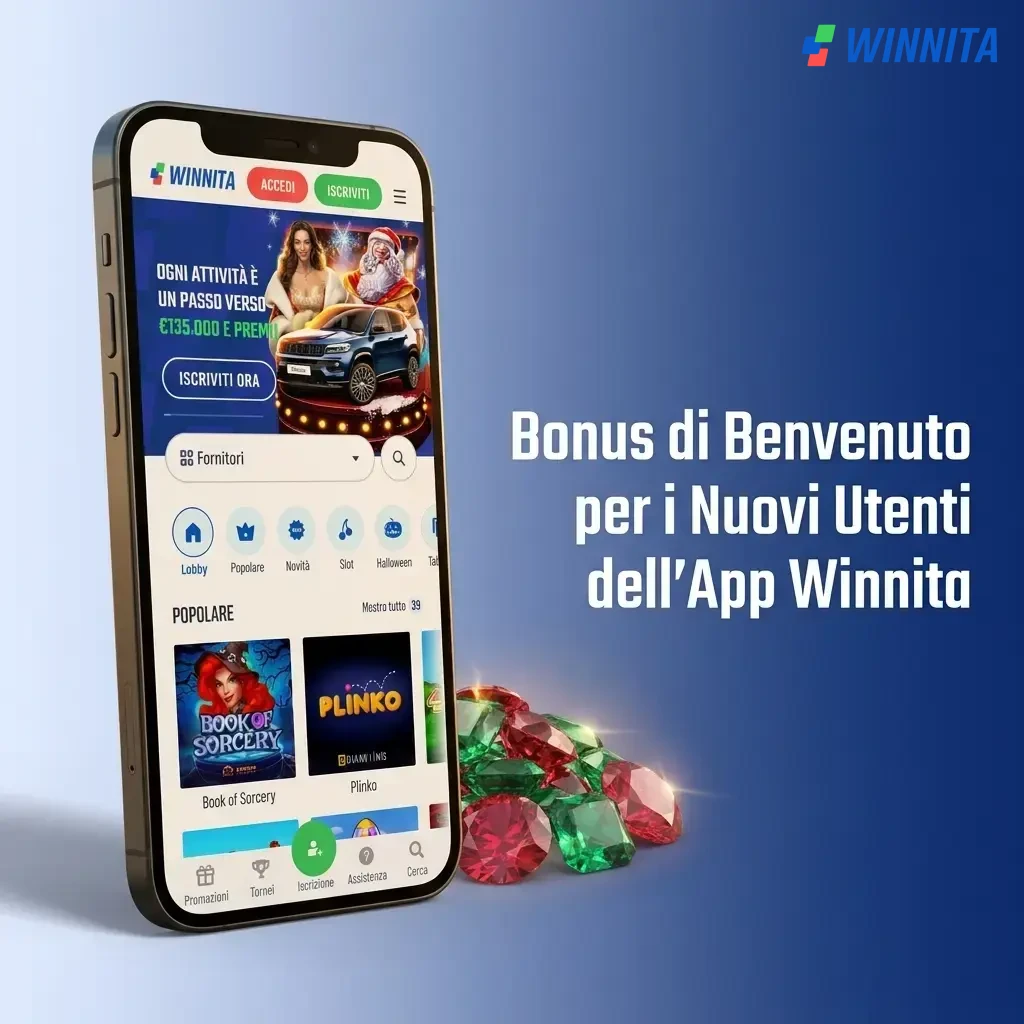 Bonus di benvenuto Winnita: 100% sul primo deposito fino a 1.500€ + 300 giri gratuiti per nuovi utenti