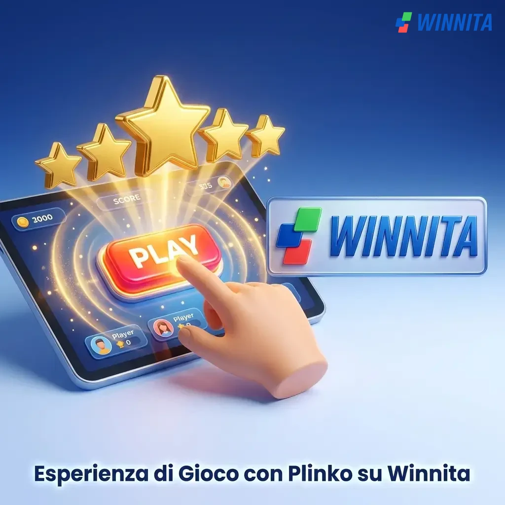 Gioco Plinko su Winnita: interfaccia reattiva, pallina fluida e moltiplicatori chiari per un'esperienza coinvolgente