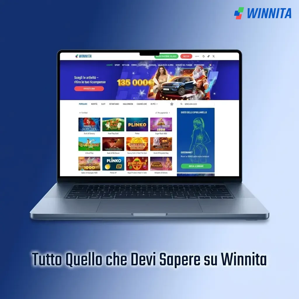 Winnita piattaforma betting e gaming: scommesse sportive, casino live, app mobile, sicurezza SSL e autenticazione a due fattori.