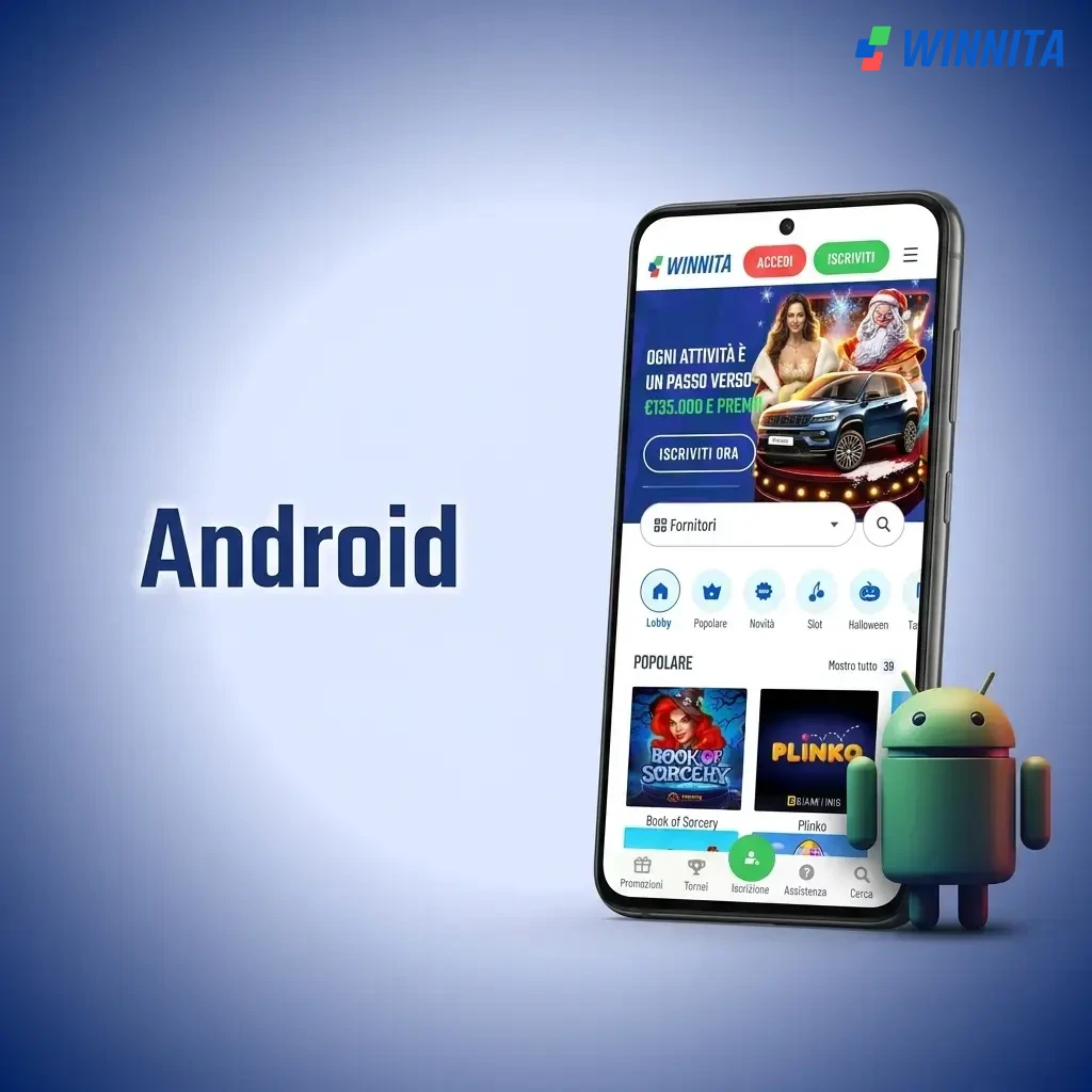 App Winnita per Android: scarica il file APK dal sito ufficiale e installa su dispositivi Android 5.0+