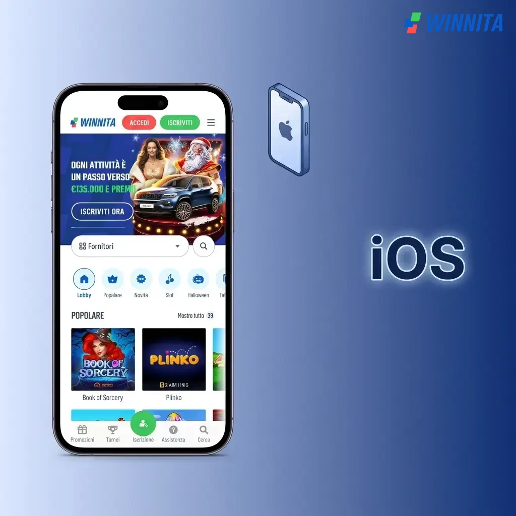 App Winnita per iOS su iPhone e iPad: download dall'App Store, compatibile con iOS 12.0 o versioni successive