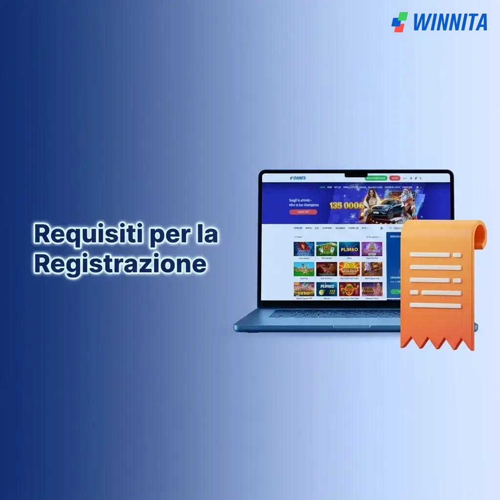 Requisiti registrazione Winnita: età minima 18 anni, dati reali, un account per persona e verifica identità richiesta.